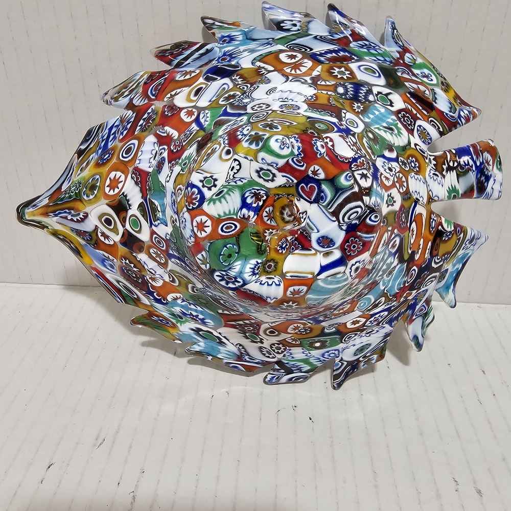 La Murrina Murano Italy Millefiori Colorful Art Glass Fish 5.5" Signed Bowl - Picture 5 of 12